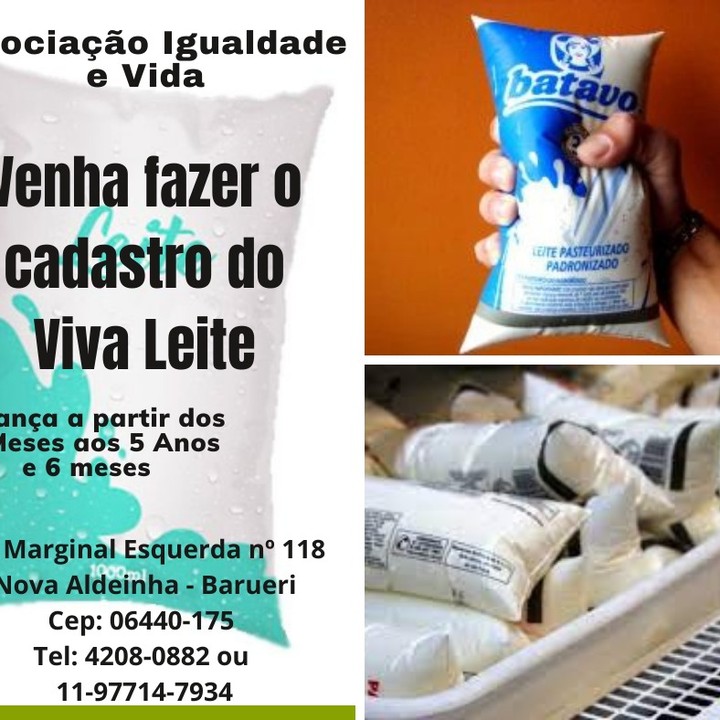 Divulgação do cadastro do programa Viva Leite